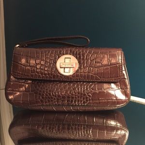 Kate Spade crocodile leather clutch